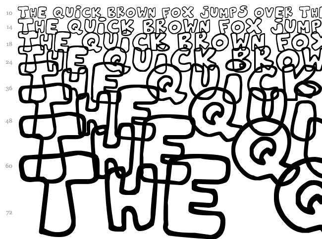Jelly Wobblers font waterfall